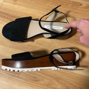 Like new Diane Von Furstenberg platform sandals.